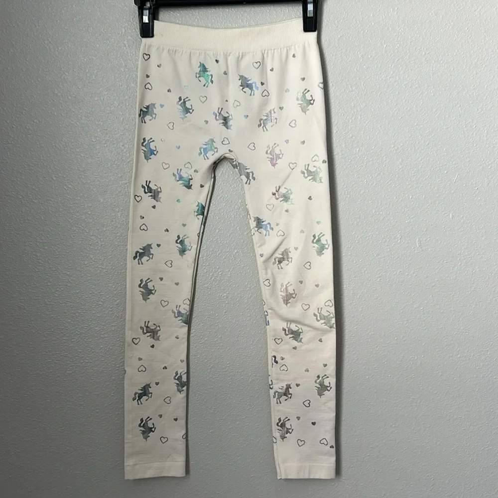 Cute leggings with unicorn and heart print